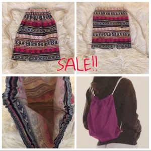 Boho Aztec Lightweight Backpack/Crossbody Bag